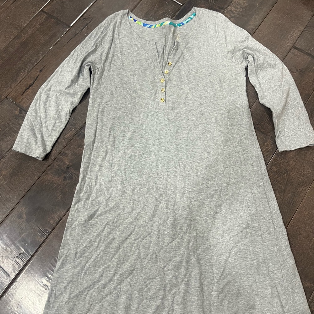Lilly Pulitzer Gray Long Sleeve Dress